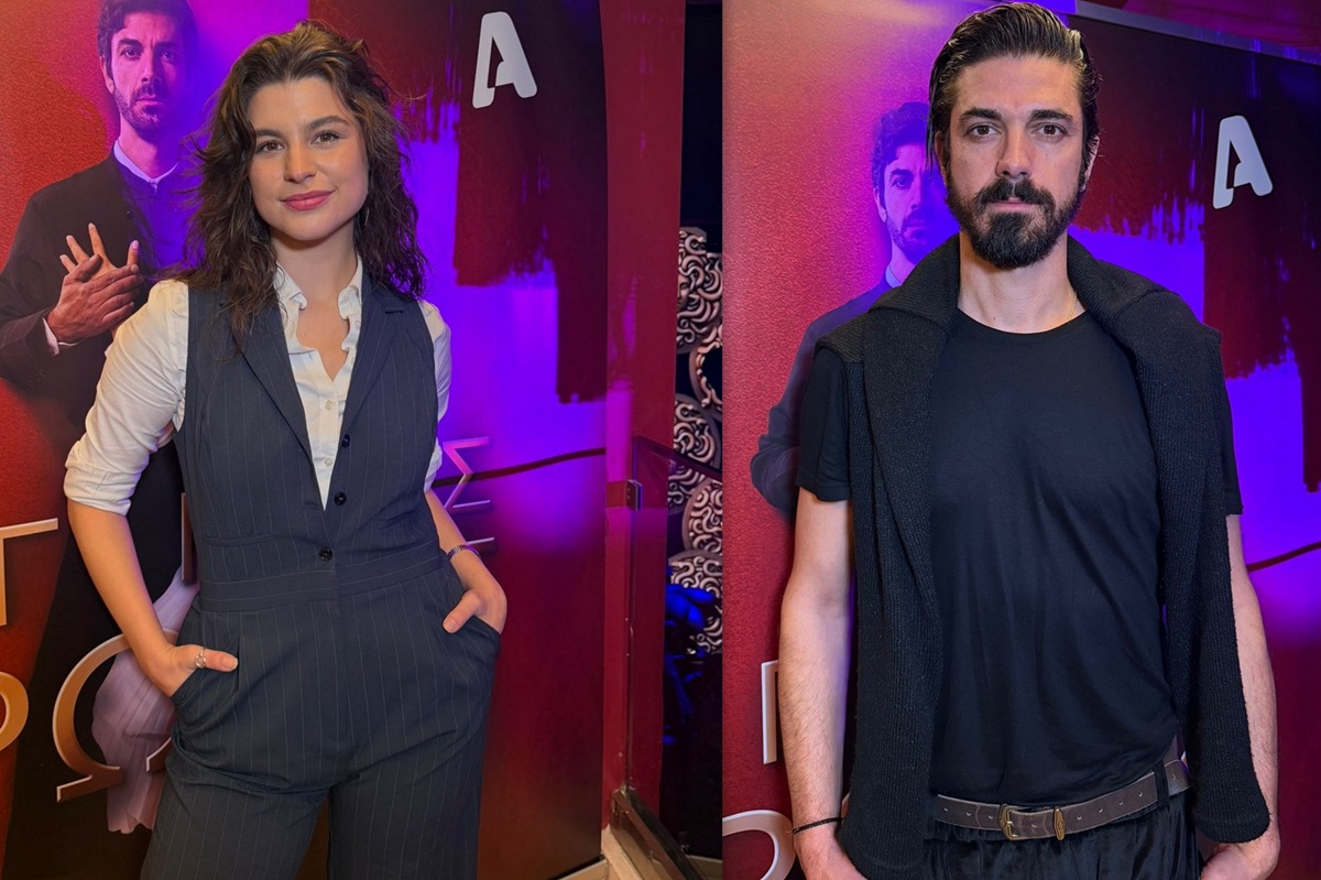 Οι συντελεστές της σειράς «Άγιος έρωτας» έκοψαν την πρωτοχρονιάτικη πίτα