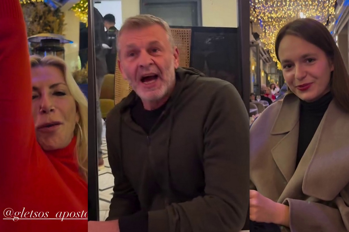 Ο Απόστολος Γκλέτσος αφιερώνει τραγούδι στις γυναίκες του σε βραδινή έξοδο