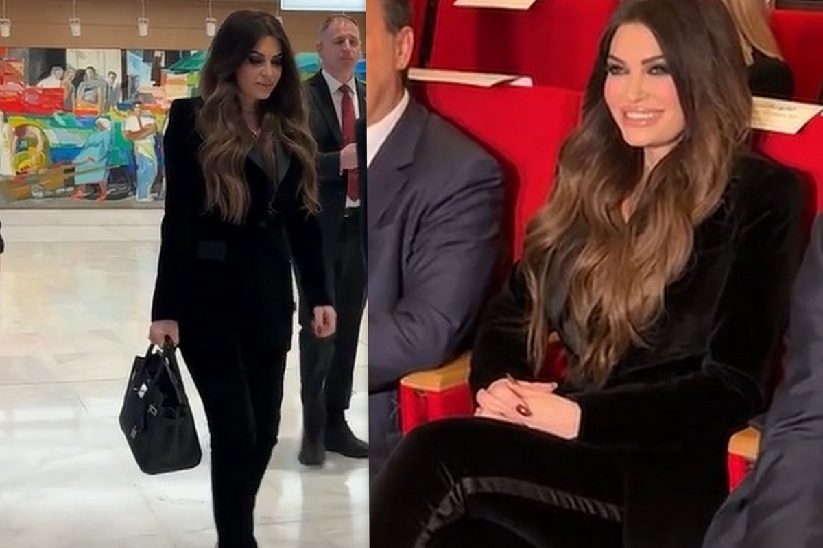 Κίμπερλι Γκίλφοϊλ: Με total black εμφάνιση στην Εθνική Πινακοθήκη