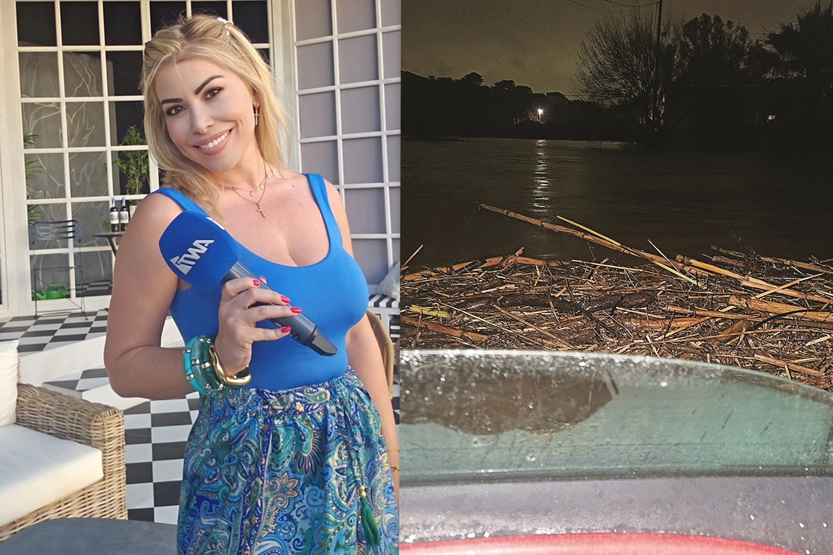 Ρεπορτάζ επιβίωσης για τη Νάντια Ρηγάτου - Το αυτοκίνητό της παρασύρθηκε από χείμαρρο