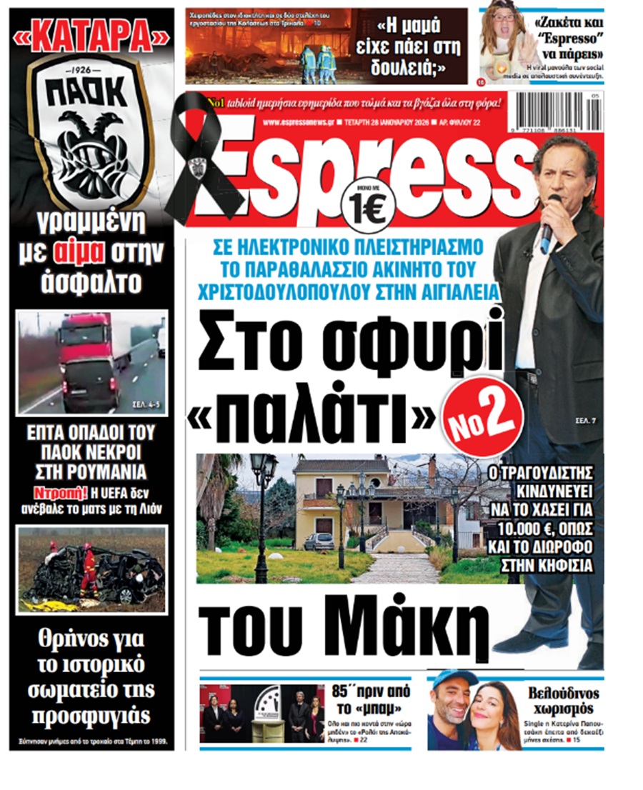 Τετάρτη 28/01/2026