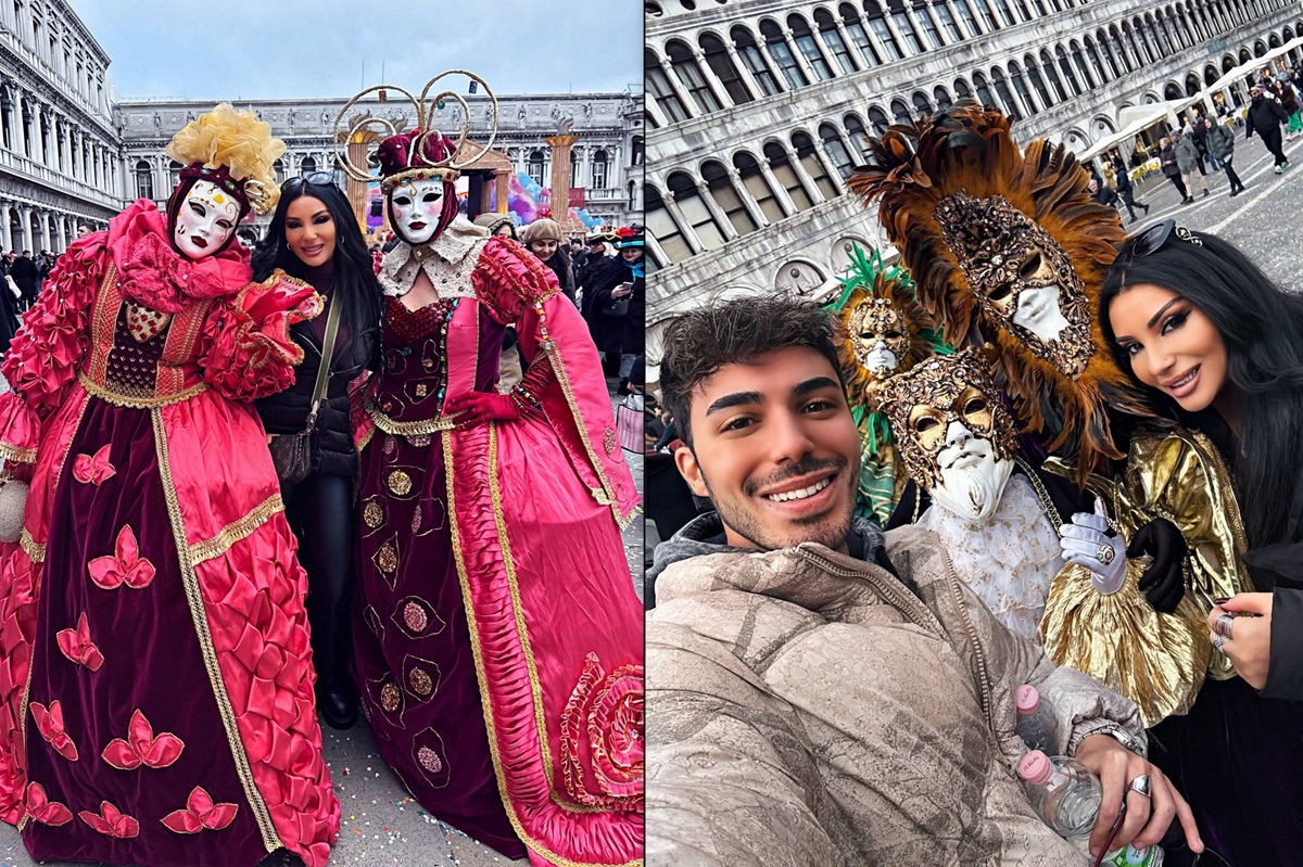 Πόπη Μαλλιωτάκη - Βασίλης Λαζαρίδης: Μαμά και γιος στο βενετσιάνικο καρναβάλι