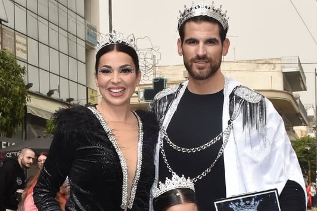 Ελένη Χατζίδου – Ετεοκλής Παύλου: Με τη Μελίτα στο καρναβάλι της περιοχής όπου μεγάλωσε ο Ετεοκλής