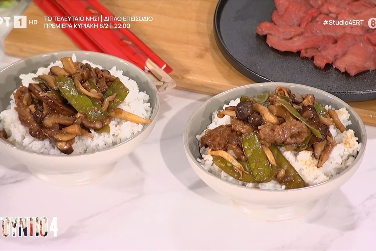 Μοσχαρίσια φιλετάκια stir fry με σάλτσα τεριγιάκι από τον Βαγγέλη Δρίσκα