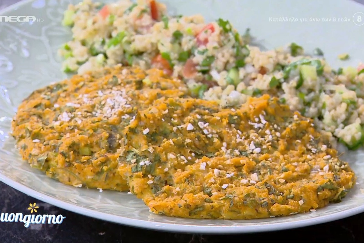 Μπιφτέκια λαχανικών με βρώμη από τον Δημήτρη Σκαρμούτσο